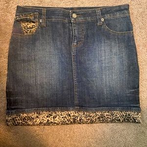 Cache denim skirt